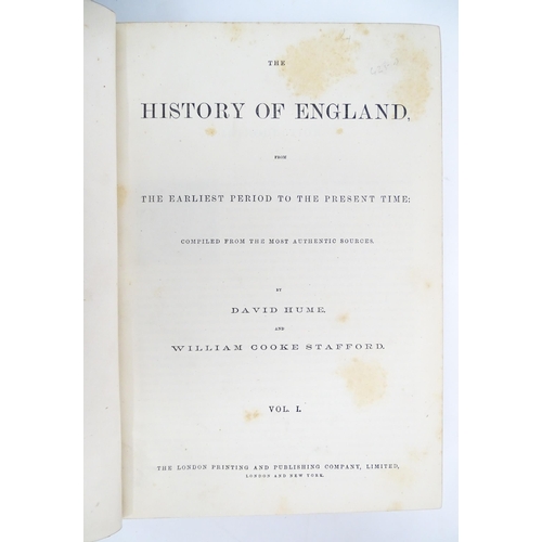 2058 - Books: The History of England from the earliest period to the present time, volumes 1 - 3, by David ... 