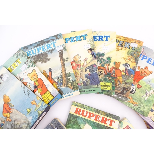 2065 - Books: A quantity of Rupert annuals for the years 1958, 1967, 1968, 1969, 1970, 1971, 1972, 1973, 19... 