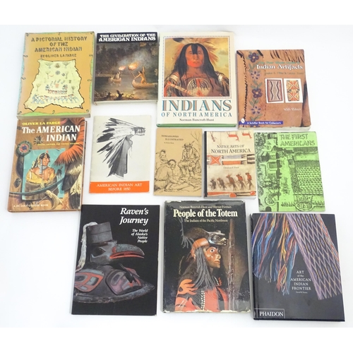 2074 - Books: A quantity of reference books on the subject of Indian and Native American artefacts to inclu... 