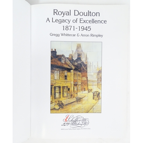 2085 - Books: A quantity of Royal Doulton ceramics reference books comprising Royal Doulton Figurines by Je... 