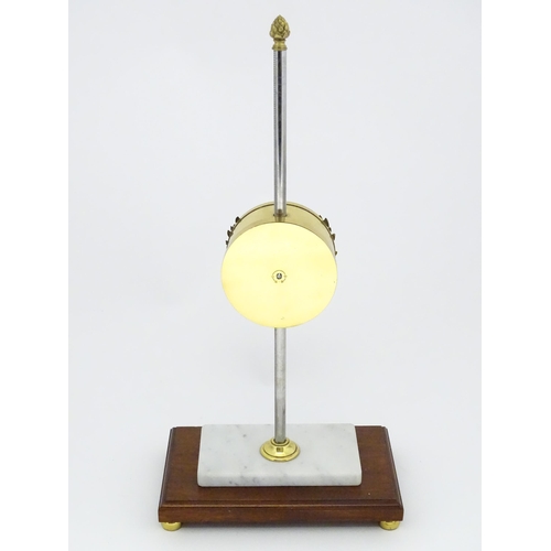 1448 - A 20thC gravity rack clock, the dial signed T. W. Bazeley, Clockmaker, Cheltenham, England within a ... 