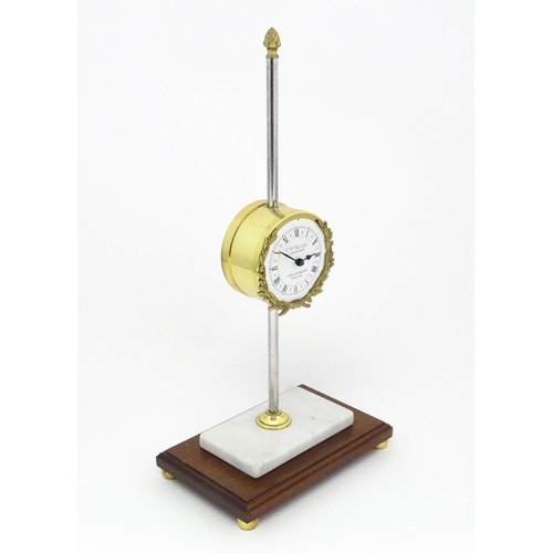 1448 - A 20thC gravity rack clock, the dial signed T. W. Bazeley, Clockmaker, Cheltenham, England within a ... 