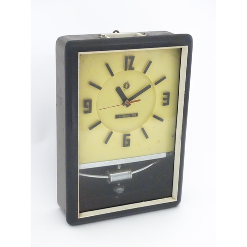 1454 - A retro vintage' Transistor ' wall clock.  Approx. 15