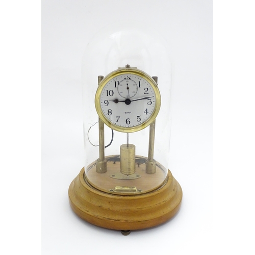 1456 - An American electric mantel clock by Barr , the dial with subsidiary seconds dial and signed Barr, B... 