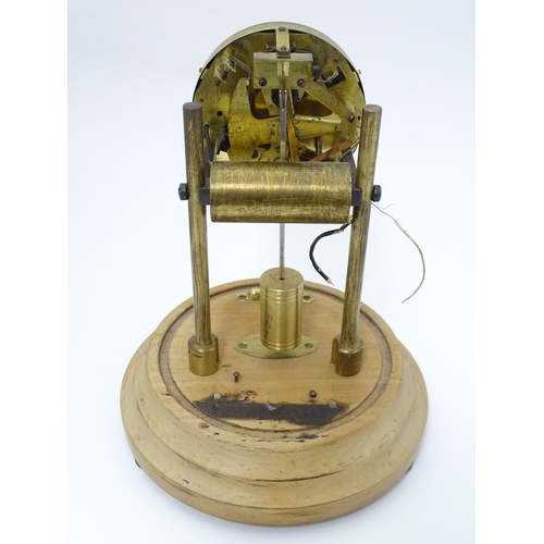 1456 - An American electric mantel clock by Barr , the dial with subsidiary seconds dial and signed Barr, B... 