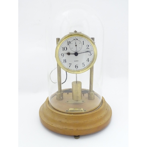 1456 - An American electric mantel clock by Barr , the dial with subsidiary seconds dial and signed Barr, B... 