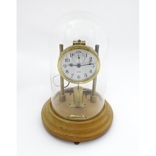 1456 - An American electric mantel clock by Barr , the dial with subsidiary seconds dial and signed Barr, B... 