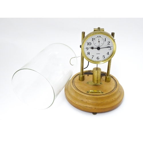 1456 - An American electric mantel clock by Barr , the dial with subsidiary seconds dial and signed Barr, B... 