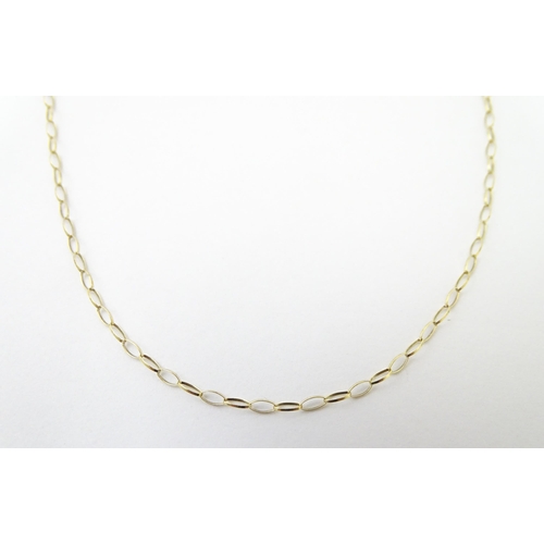 734A - Two 9ct gold chain necklaces. Each approx. 18