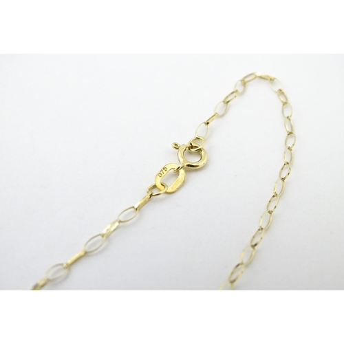 734A - Two 9ct gold chain necklaces. Each approx. 18