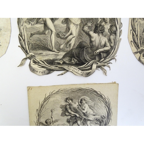 1917 - A quantity of 17th and 18thC Bartolozzi engravings to include Apollo & Daphne, Orpheus & Eurydice, V... 