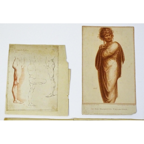 1919 - Six 18th / 19thC Bartolozzi stipple engravings after Leonardo da Vinci to include A Portrait of a Se... 