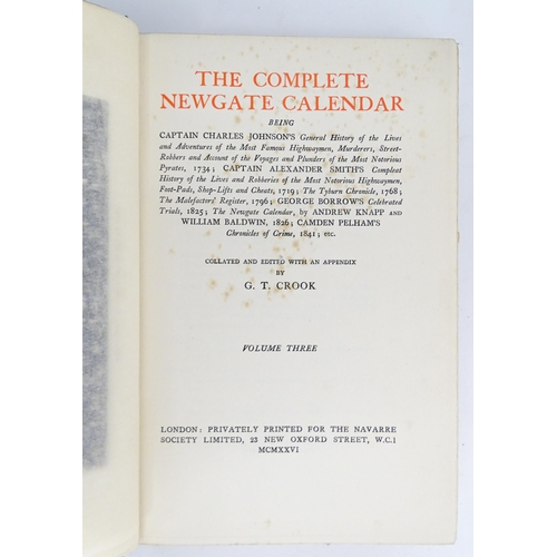 2091 - Books: The Complete Newgate Calendar, volumes 1 - 5, collated and edited by J. L. Rayner and G. T. C... 