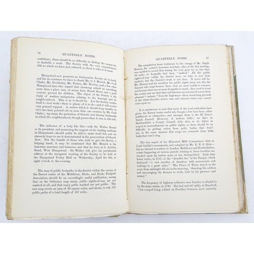 2103 - Books: Middlesex & Hertfordshire Notes and Queries, Volumes 1 & 4. Published London, 1895 / 98 (2)