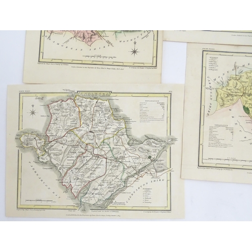 2116 - Maps: A quantity of assorted engraved and hand coloured maps to include Northamptonshire, Nottingham... 