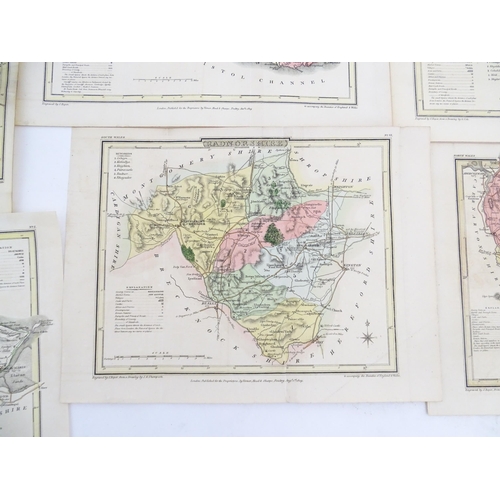 2116 - Maps: A quantity of assorted engraved and hand coloured maps to include Northamptonshire, Nottingham... 