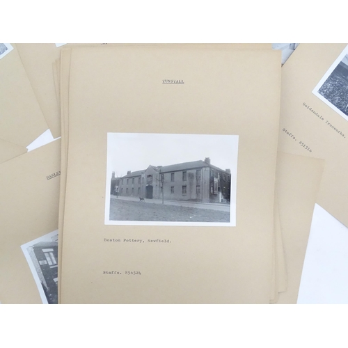 2124 - An archive of 20thC monochrome photographs depicting industrial buildings of Britain - Staffordshire... 