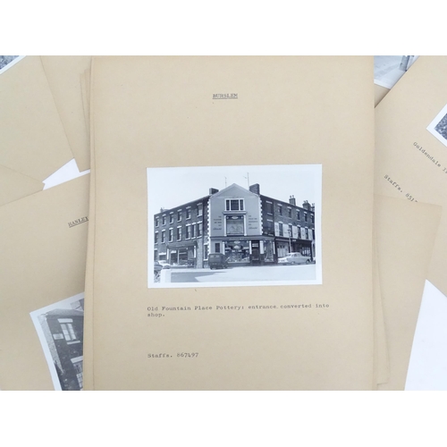 2124 - An archive of 20thC monochrome photographs depicting industrial buildings of Britain - Staffordshire... 