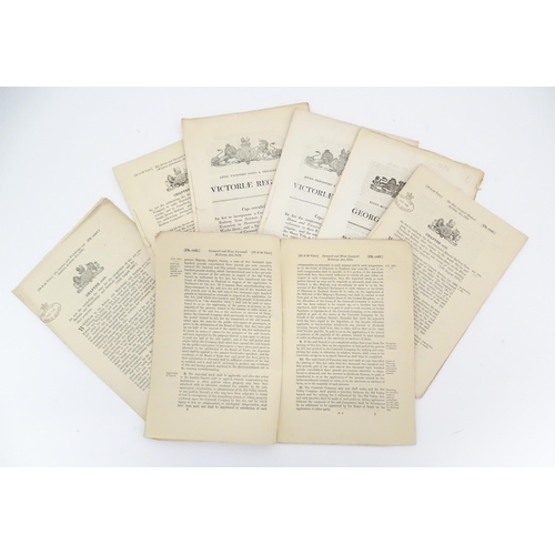 2127 - Three assorted 19thC Act of Parliament documents comprising George III 1808, Victorian 1866 & 1867. ... 