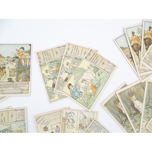 2131 - A quantity of 20thC Randolph Caldecott picture postcards illustrating various children's stories and... 