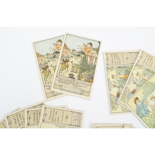 2131 - A quantity of 20thC Randolph Caldecott picture postcards illustrating various children's stories and... 