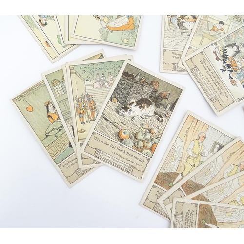 2131 - A quantity of 20thC Randolph Caldecott picture postcards illustrating various children's stories and... 