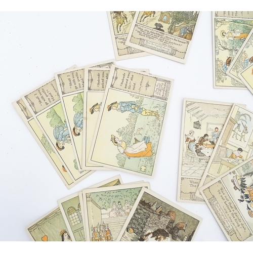 2131 - A quantity of 20thC Randolph Caldecott picture postcards illustrating various children's stories and... 