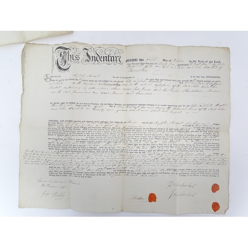 2134 - Three 18thC and later Irish indentures to include a 1796 document relating to renting in County Tyro... 