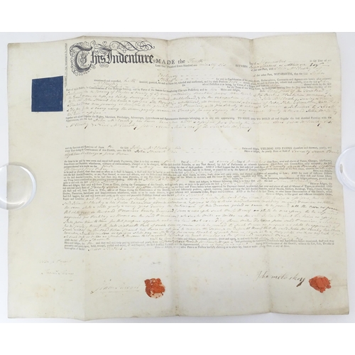 2134 - Three 18thC and later Irish indentures to include a 1796 document relating to renting in County Tyro... 