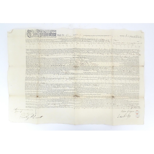 2134 - Three 18thC and later Irish indentures to include a 1796 document relating to renting in County Tyro... 