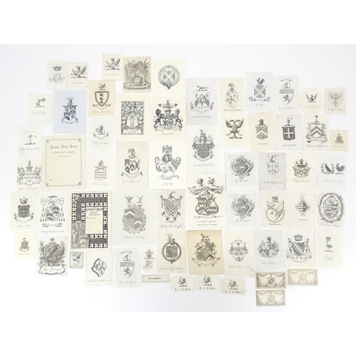 2136 - A quantity of assorted book plates to include E. Wyatt Edgell of Minton Place Surrey, Henry Ed. Taaf... 