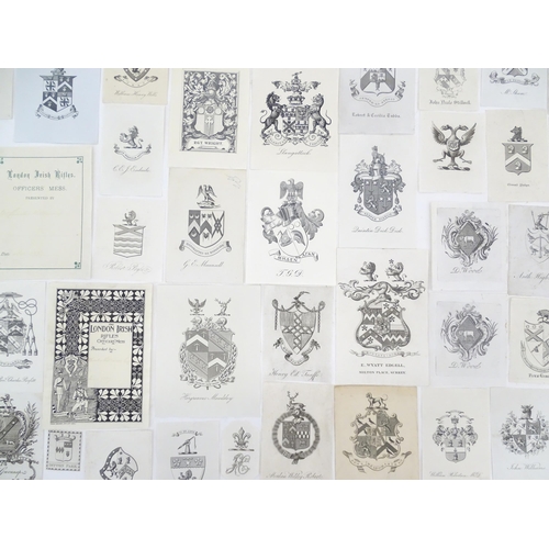 2136 - A quantity of assorted book plates to include E. Wyatt Edgell of Minton Place Surrey, Henry Ed. Taaf... 