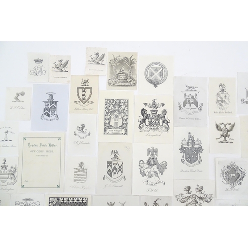 2136 - A quantity of assorted book plates to include E. Wyatt Edgell of Minton Place Surrey, Henry Ed. Taaf... 