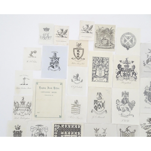 2136 - A quantity of assorted book plates to include E. Wyatt Edgell of Minton Place Surrey, Henry Ed. Taaf... 