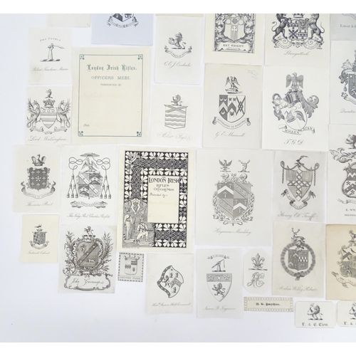 2136 - A quantity of assorted book plates to include E. Wyatt Edgell of Minton Place Surrey, Henry Ed. Taaf... 