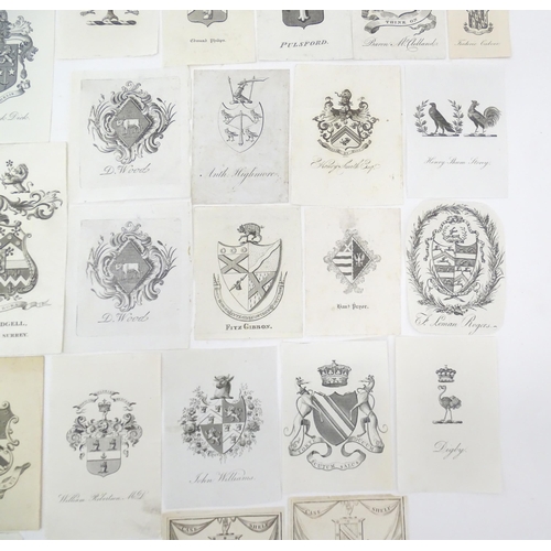 2136 - A quantity of assorted book plates to include E. Wyatt Edgell of Minton Place Surrey, Henry Ed. Taaf... 