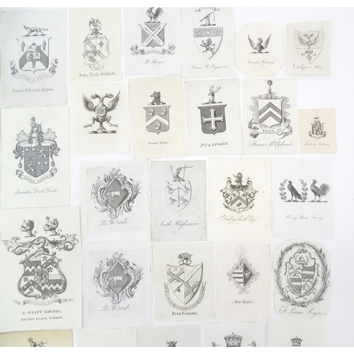 2136 - A quantity of assorted book plates to include E. Wyatt Edgell of Minton Place Surrey, Henry Ed. Taaf... 