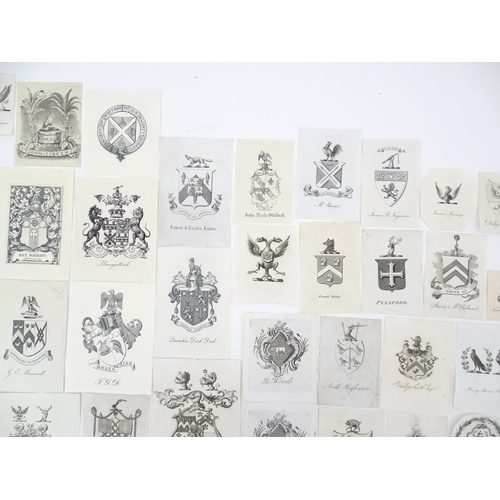 2136 - A quantity of assorted book plates to include E. Wyatt Edgell of Minton Place Surrey, Henry Ed. Taaf... 