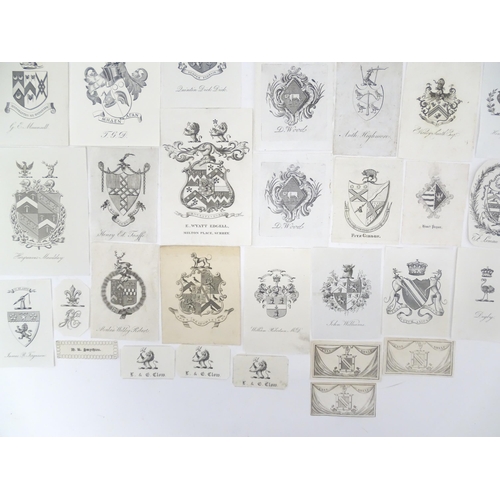 2136 - A quantity of assorted book plates to include E. Wyatt Edgell of Minton Place Surrey, Henry Ed. Taaf... 