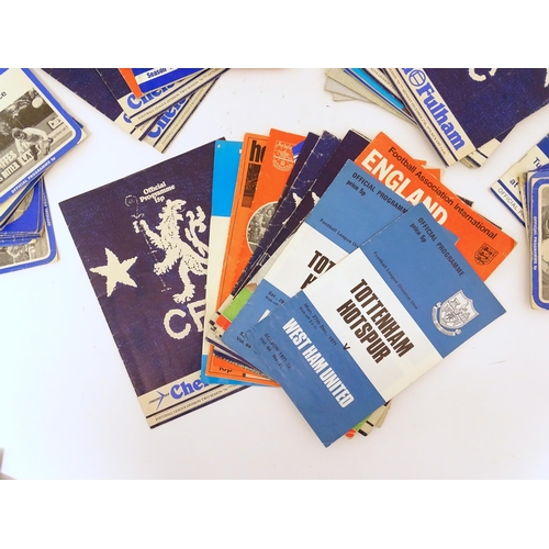 2138 - A quantity of assorted 20thC football programmes to include England v Holland 1970, Chelsea v Real M... 