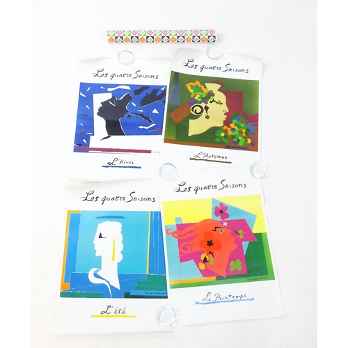 2140 - Four advertising posters for Yves Saint Laurent Four Seasons / Les Quatres Saisons produced for the ... 