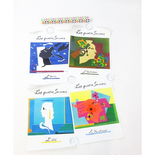 2140 - Four advertising posters for Yves Saint Laurent Four Seasons / Les Quatres Saisons produced for the ... 