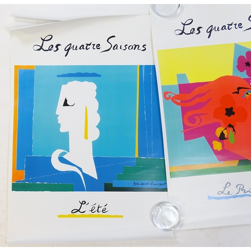 2140 - Four advertising posters for Yves Saint Laurent Four Seasons / Les Quatres Saisons produced for the ... 