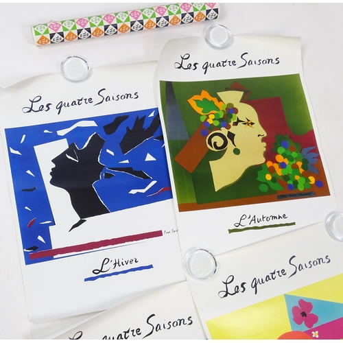 2140 - Four advertising posters for Yves Saint Laurent Four Seasons / Les Quatres Saisons produced for the ... 