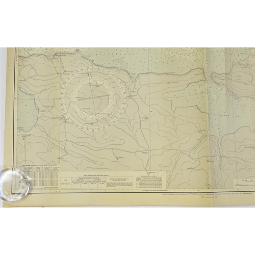 2113 - Three mid 20thC Hydrographic Office maritime navigational charts for Wales - South Coast, comprising... 