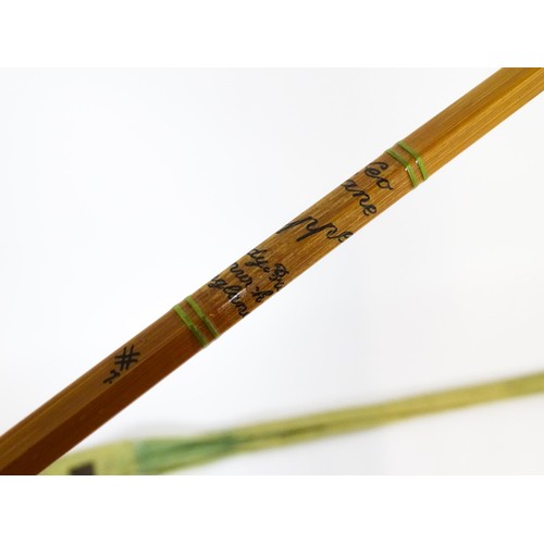 1127 - Fishing : a Hardy Bros of Alnwick 'Neocane Dipper' two-piece split cane fly rod, serial number NE476... 