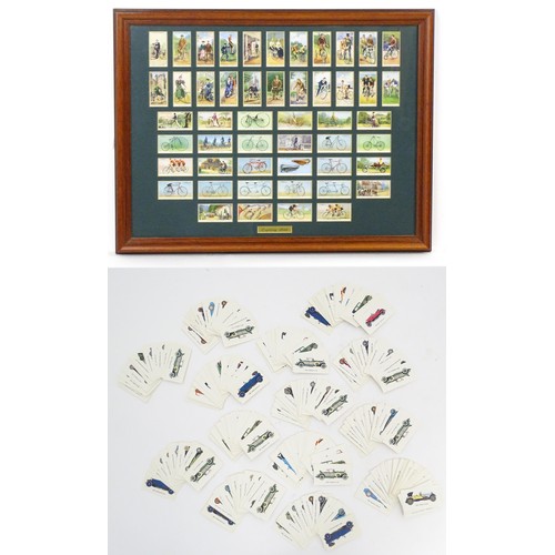 2150 - A quantity of Players & Sons cigarette cards from the Cycling series, framed. Together with a quanti... 