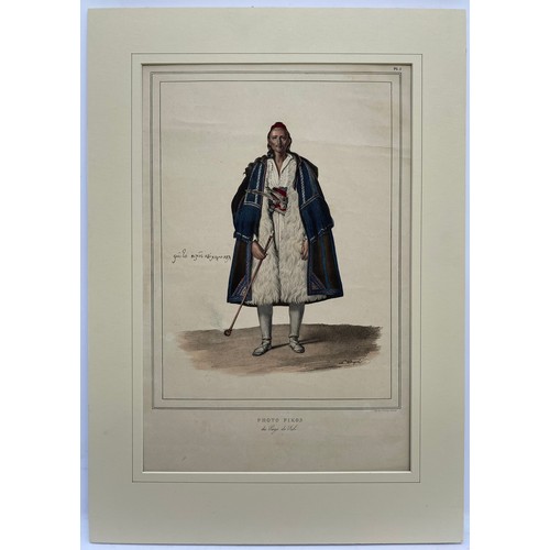 1940 - Louis Dupre (1789-1837), Original lithograph hand coloured with watercolour, Titled Photo Pikos du P... 