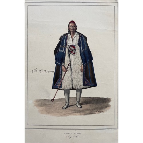 1940 - Louis Dupre (1789-1837), Original lithograph hand coloured with watercolour, Titled Photo Pikos du P... 