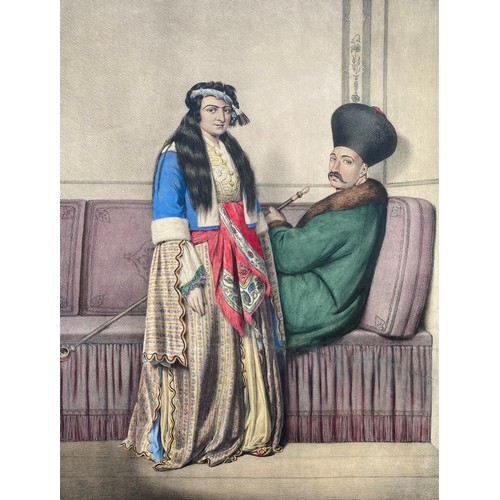 1948 - Louis Dupre (1789-1837), Original lithograph hand coloured with watercolour, Titled Un Prince Armeni... 